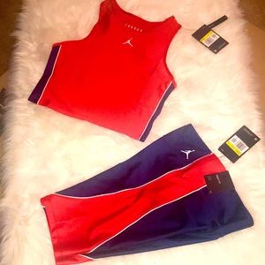 Jordan Biker Shorts/Crop Top 2 piece Set